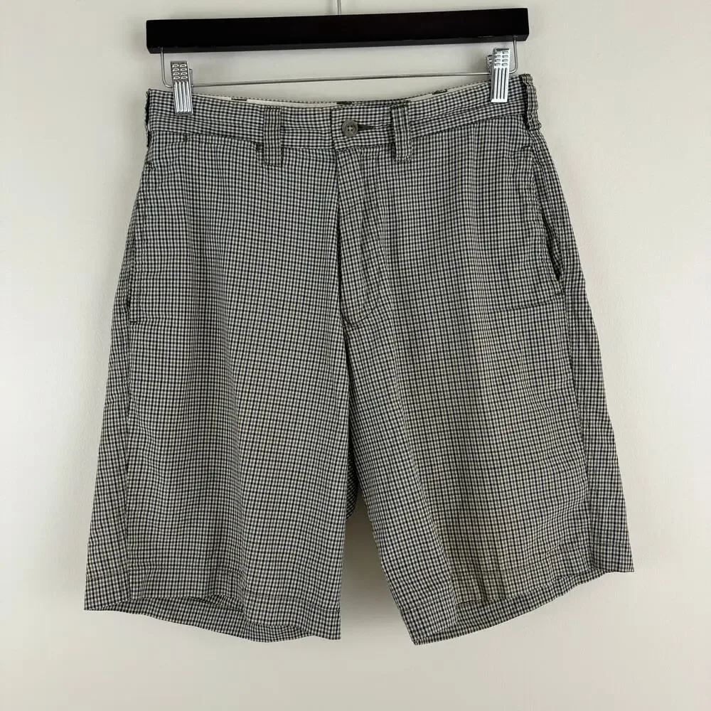 Vintage Banana Republic Shorts Men's 30 Plaid Flat Front Safari